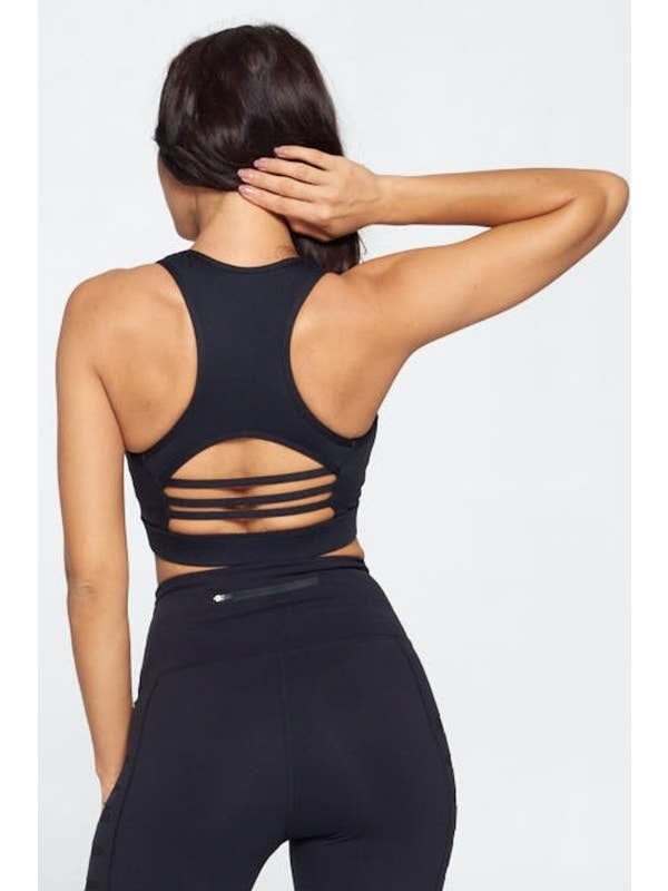 Yira - Venta al por mayor Sujetador deportivo - Mujer - Top de sujetador con espalda de tiras y cuello en V de malla4