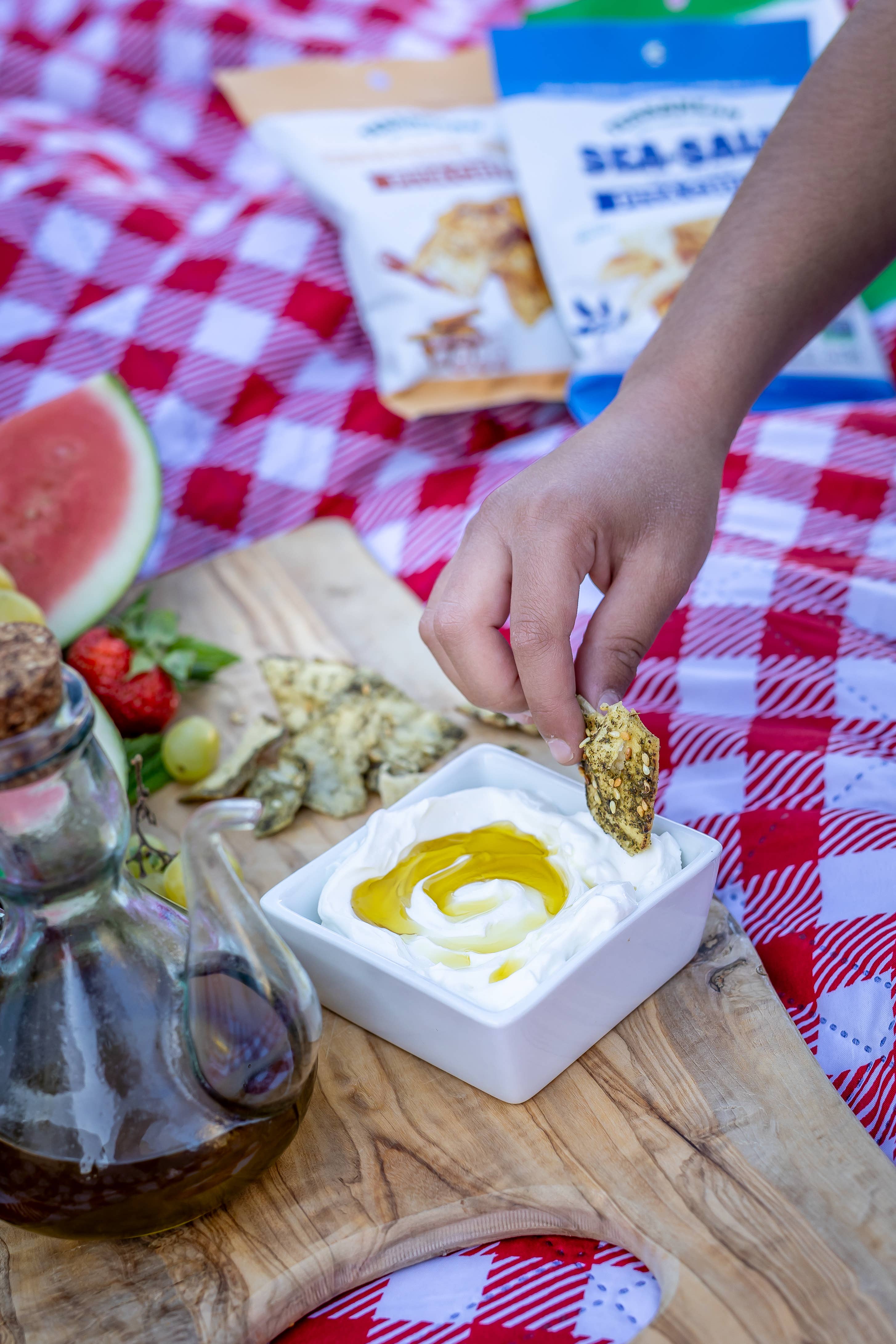 Terranean Herbs & Spices - Wholesale Chips - Spicy Za'atar Twice- Baked Pita Chips (2 oz.) 6