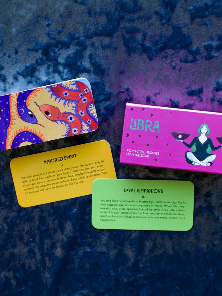 Libra Pocket Zodiac Cards: 40 Magical Messages for wholesale by Red Wheel/Weiser LLC
