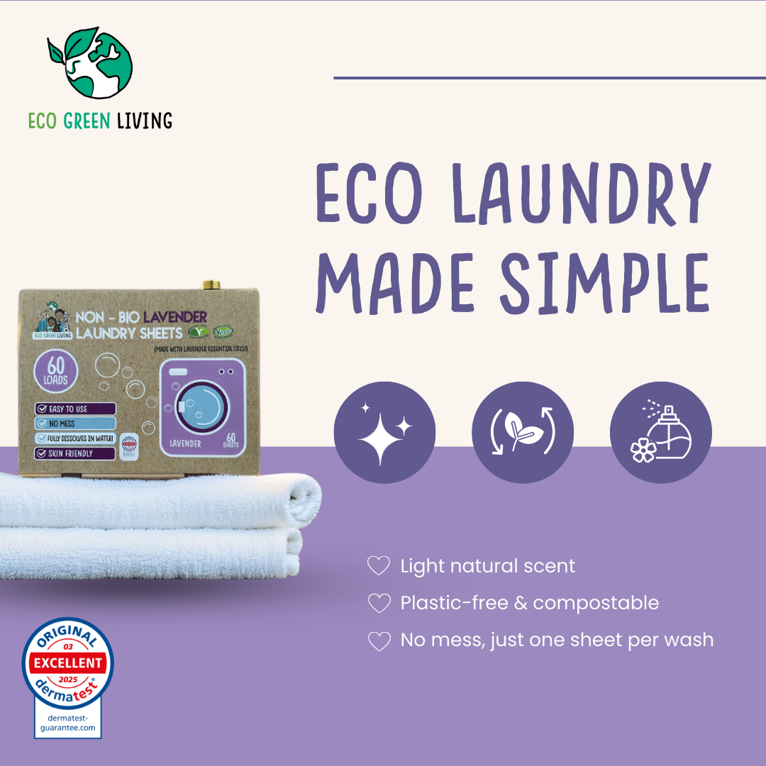 Eco Green Living - Wholesale Laundry Detergent Powder/Pods - Non-Bio Laundry Detergent Sheets x 60 (Lavender)4