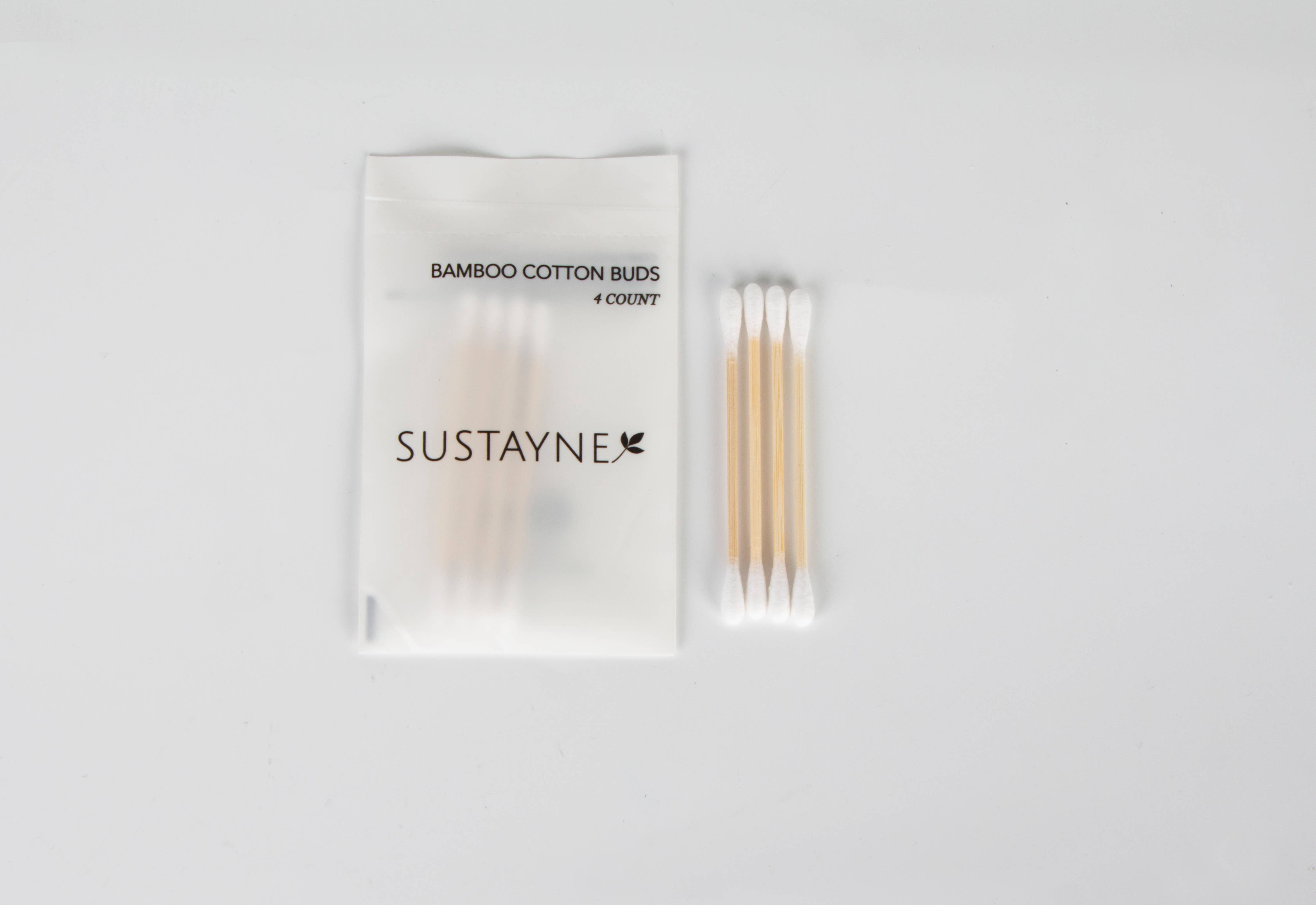 Sustayne - Wholesale Cotton Swab/Q-Tip - 4 Pack Cotton Bamboo Swabs 100 CT1