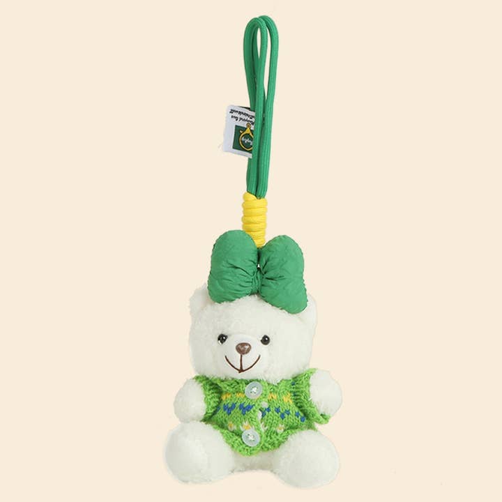 Anarchy Street - Wholesale Purse/bag accessory – Women’s - Crochet Outfit Teddy Bear And Cord Bag Charm