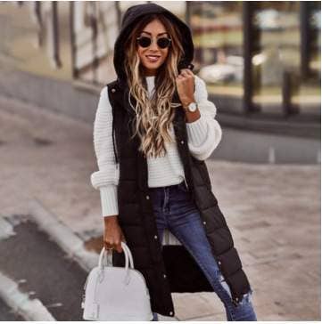 Queen Fashion – wholesale Jacket – Women's –  trendy women's vest hooded layering piece12