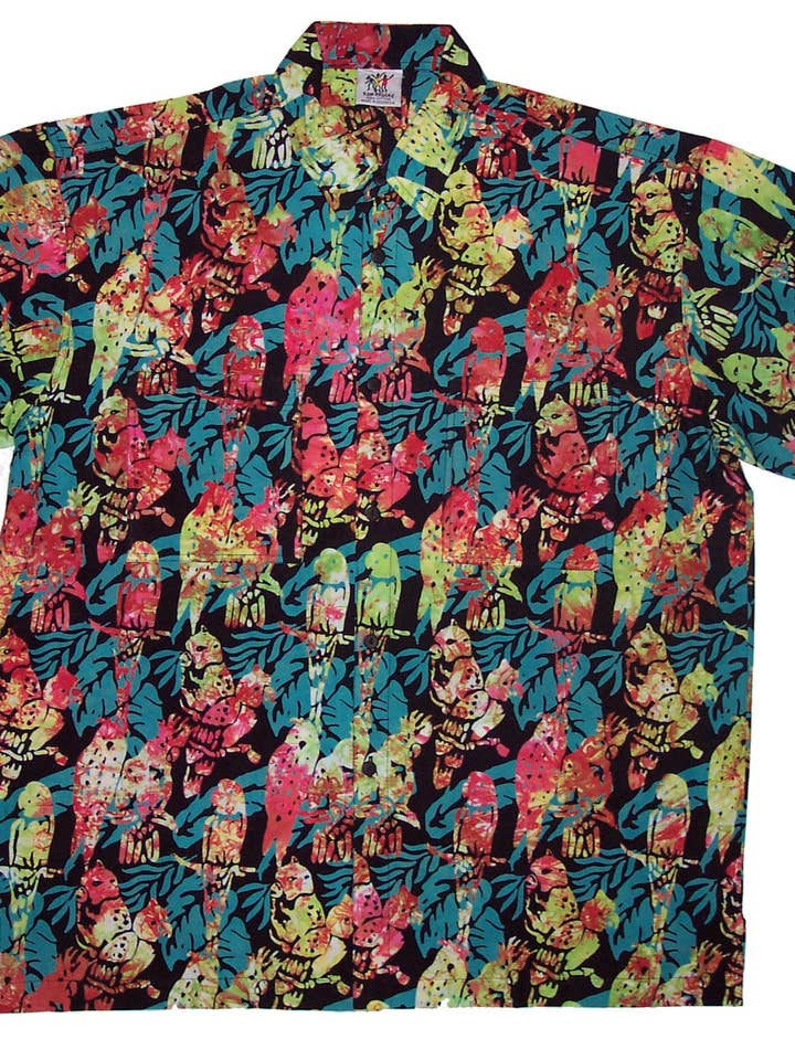 Cabana Shirt - Parrot Fashion for wholesale by Rum Reggae Clothing