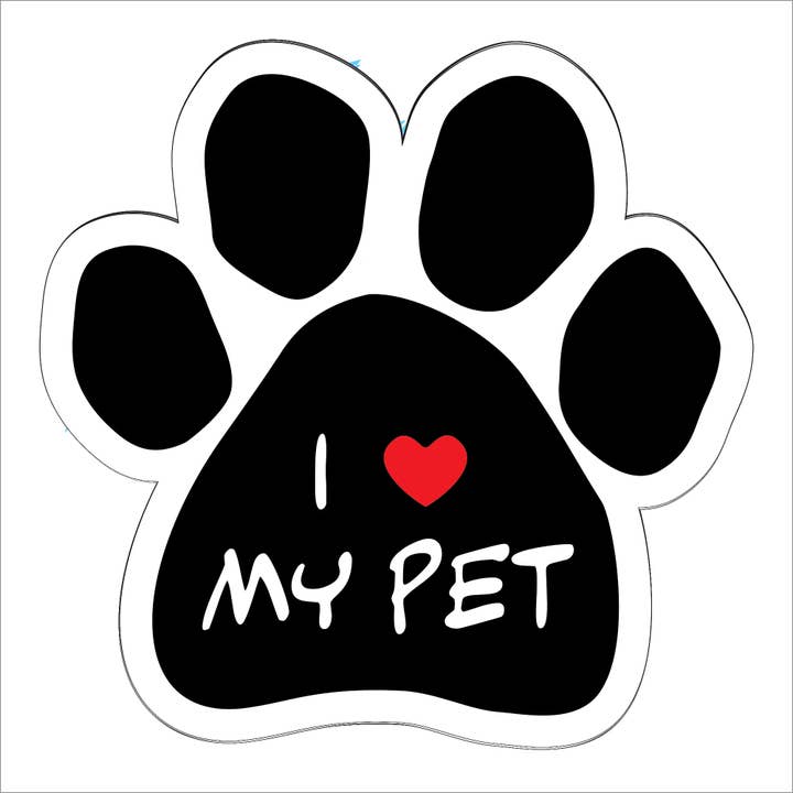 I Love My Pet Paw Magnet for wholesale by Imagine This Company