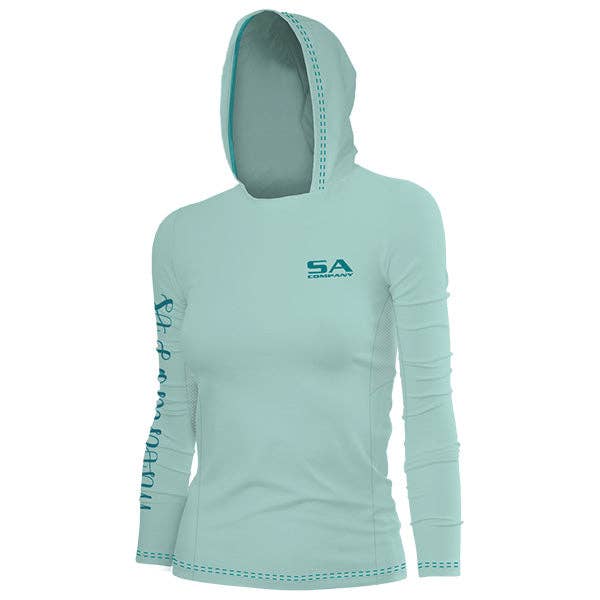 Soul of Adventure - Wholesale Hoodie - Women's - Women's Hooded Performance Long Sleeve Shirt | Mint | SA Logo