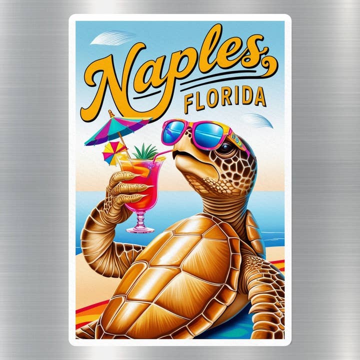 Naples Florida Turtle Sticker for wholesale by GraffMerch.com
