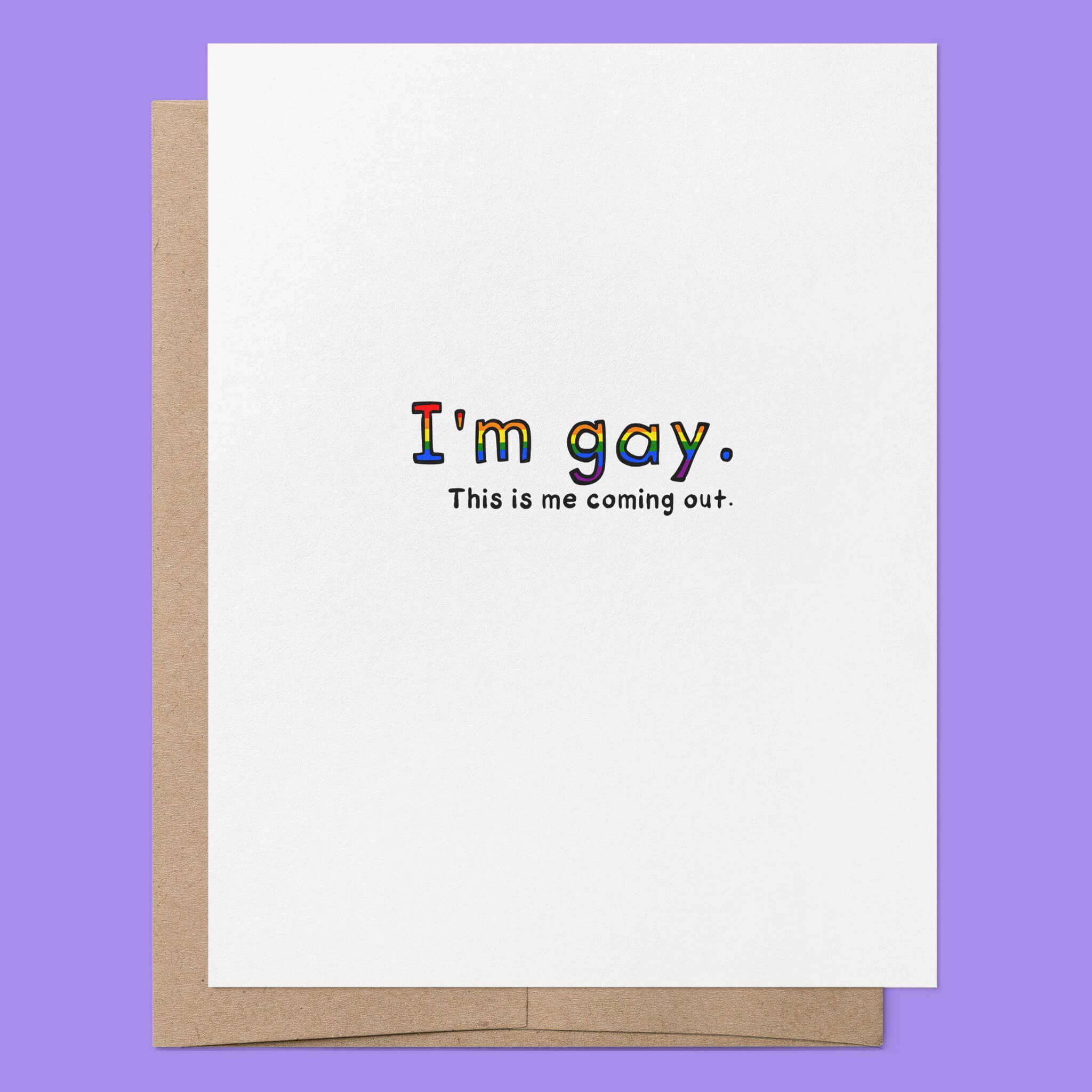 That Queer Card Co – Engroshandel Hverdagshilsen kort – LGBTQ+ Pride-kort: Spring ud af skabet som homoseksuel2