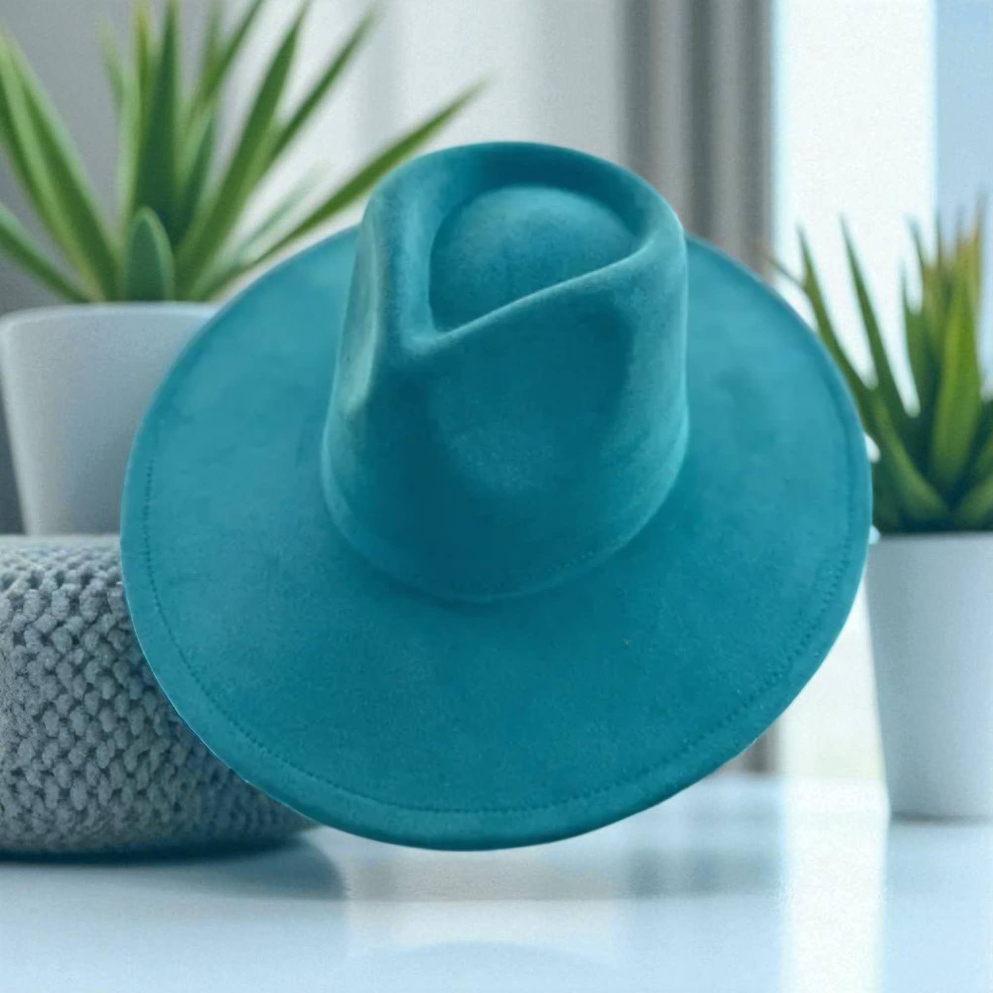 One and Only Accessories - Wholesale Fedora - Women's - Vegan Suede Wide Brim Rancher Hat  6