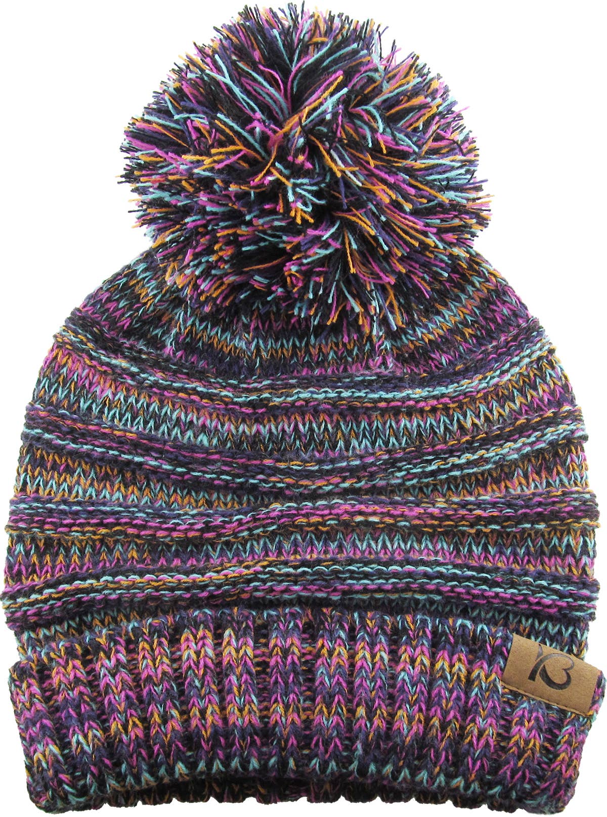 KBETHOS – Großhandel Beanie – Damen – Chunk Pom Pom Grobstrick-Mütze mit Zopfmuster und Rippenstrick15