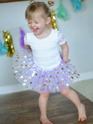 The Hair Bow Company - Wholesale Tutu - Kids - Gold Polka Dot Baby Tutu