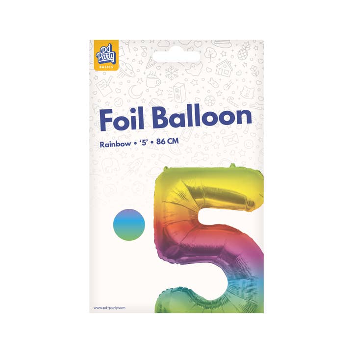 PD Party - Wholesale Balloon - Foil Balloon 86 cm- no.5 Rainbow1