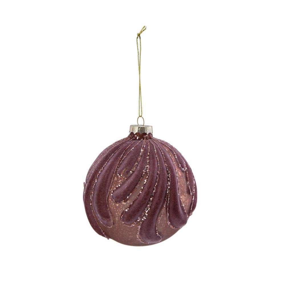 A&B Home Group Inc. - Wholesale Ornament - D4" Plum Radiance Glass Ornament1