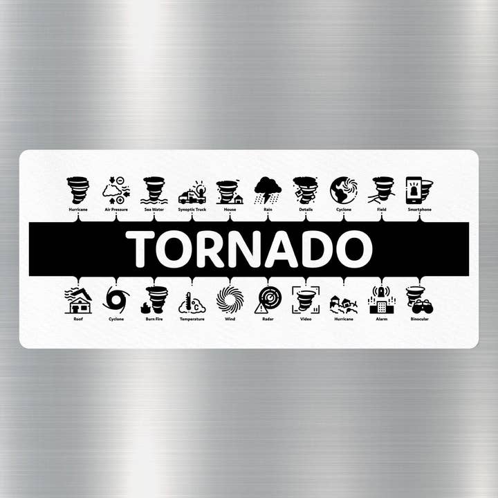 Tornado Travel Sticker for wholesale by GraffMerch.com