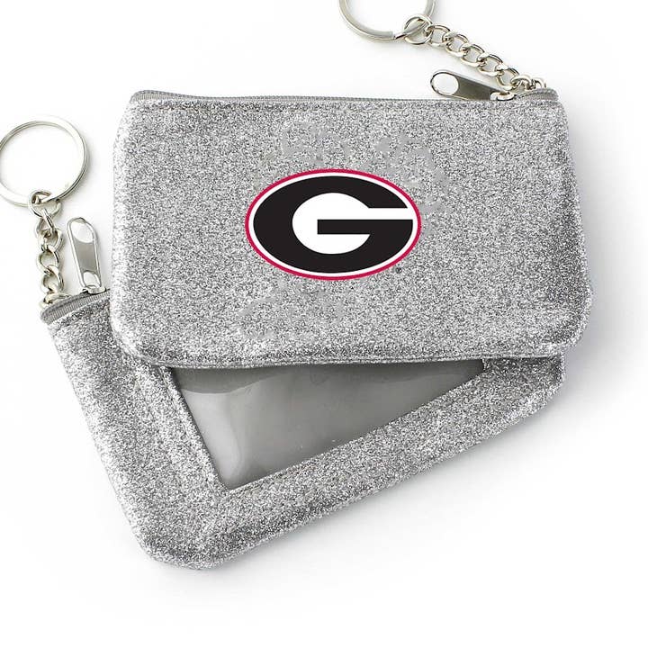 NCAA Georgia Bulldogs Sparkle Coin Purse for wholesale by Aminco USA