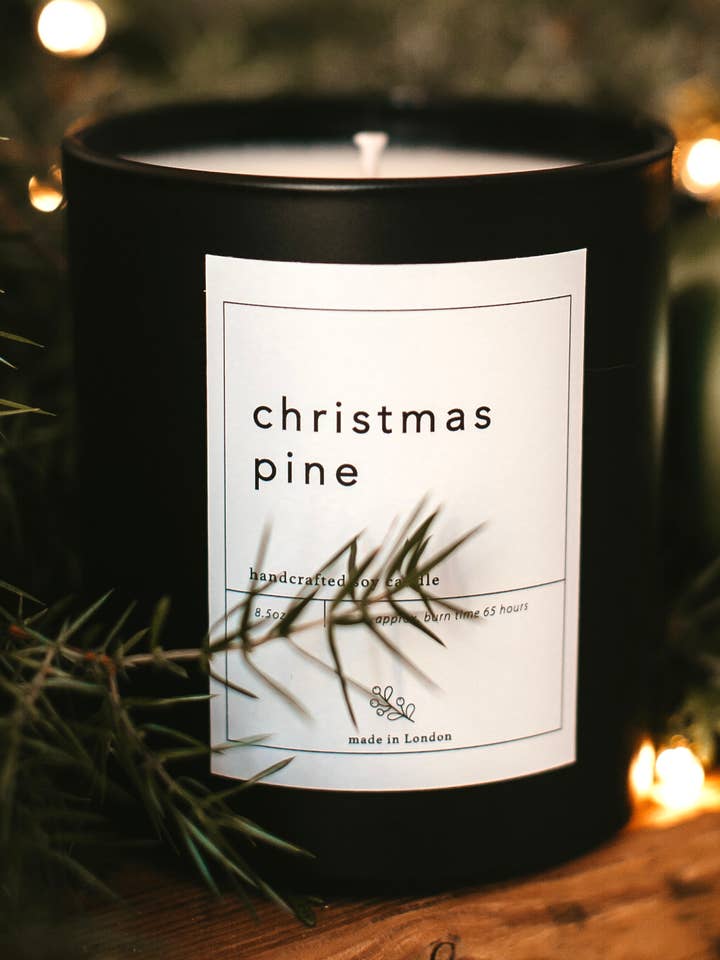 Vela de soja grande de pino navideño para venta al por mayor de Den Perfect