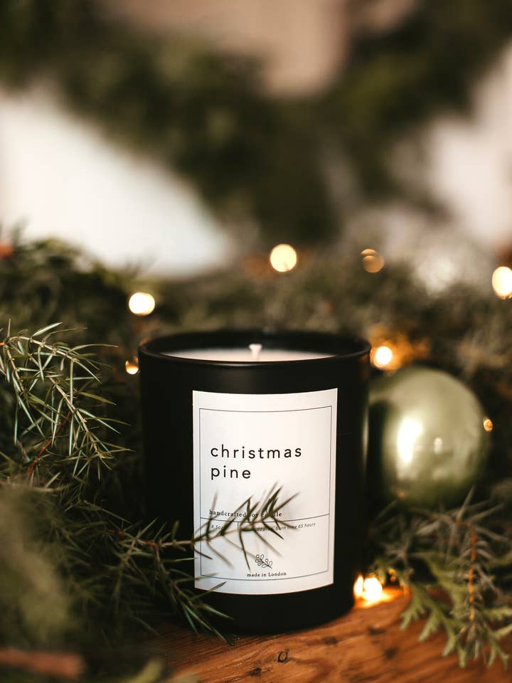 Vela de soja grande de pino navideño para venta al por mayor de Den Perfect