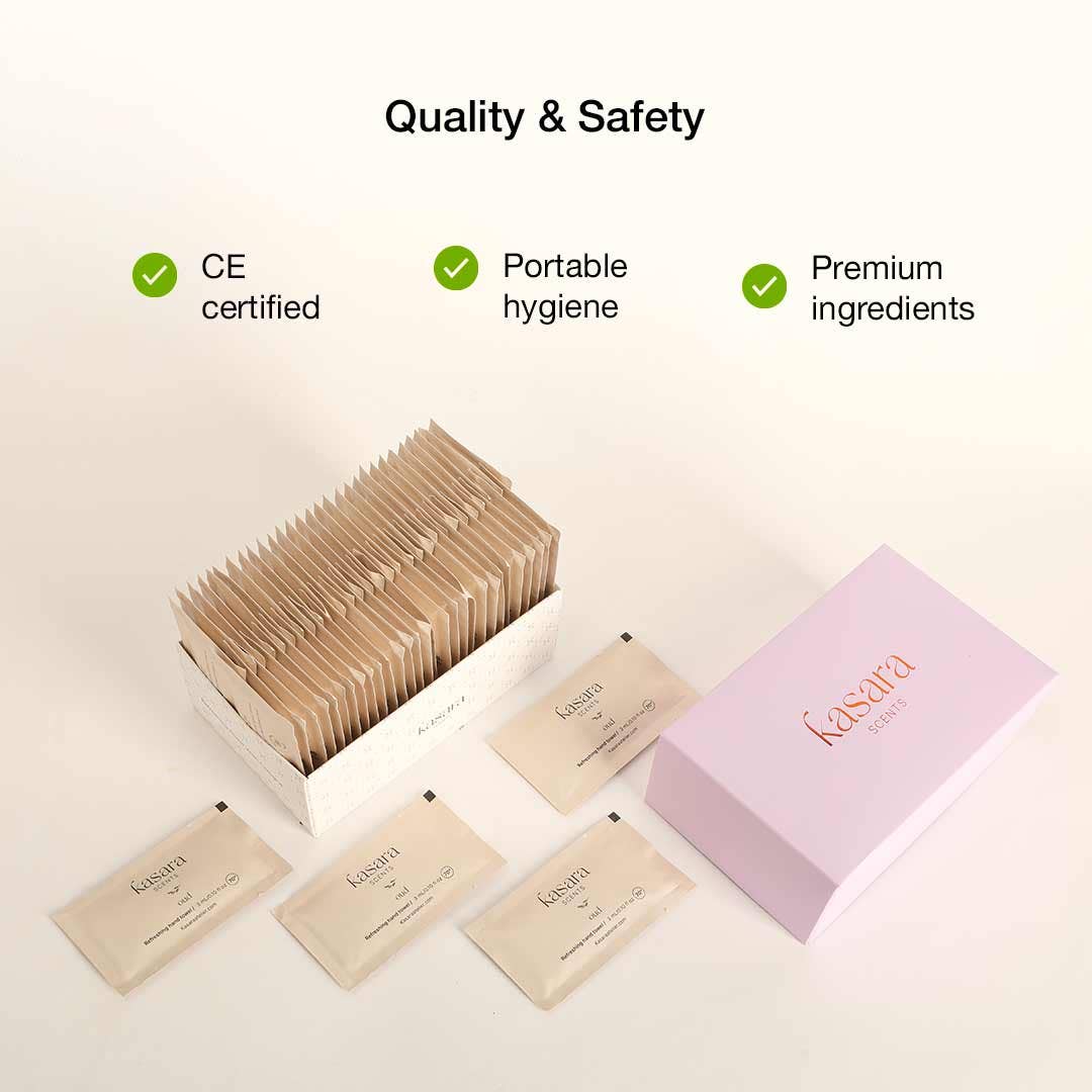 Kasara Atelier - Wholesale Hand sanitiser - Oud, perfumed wipes 60pcs4
