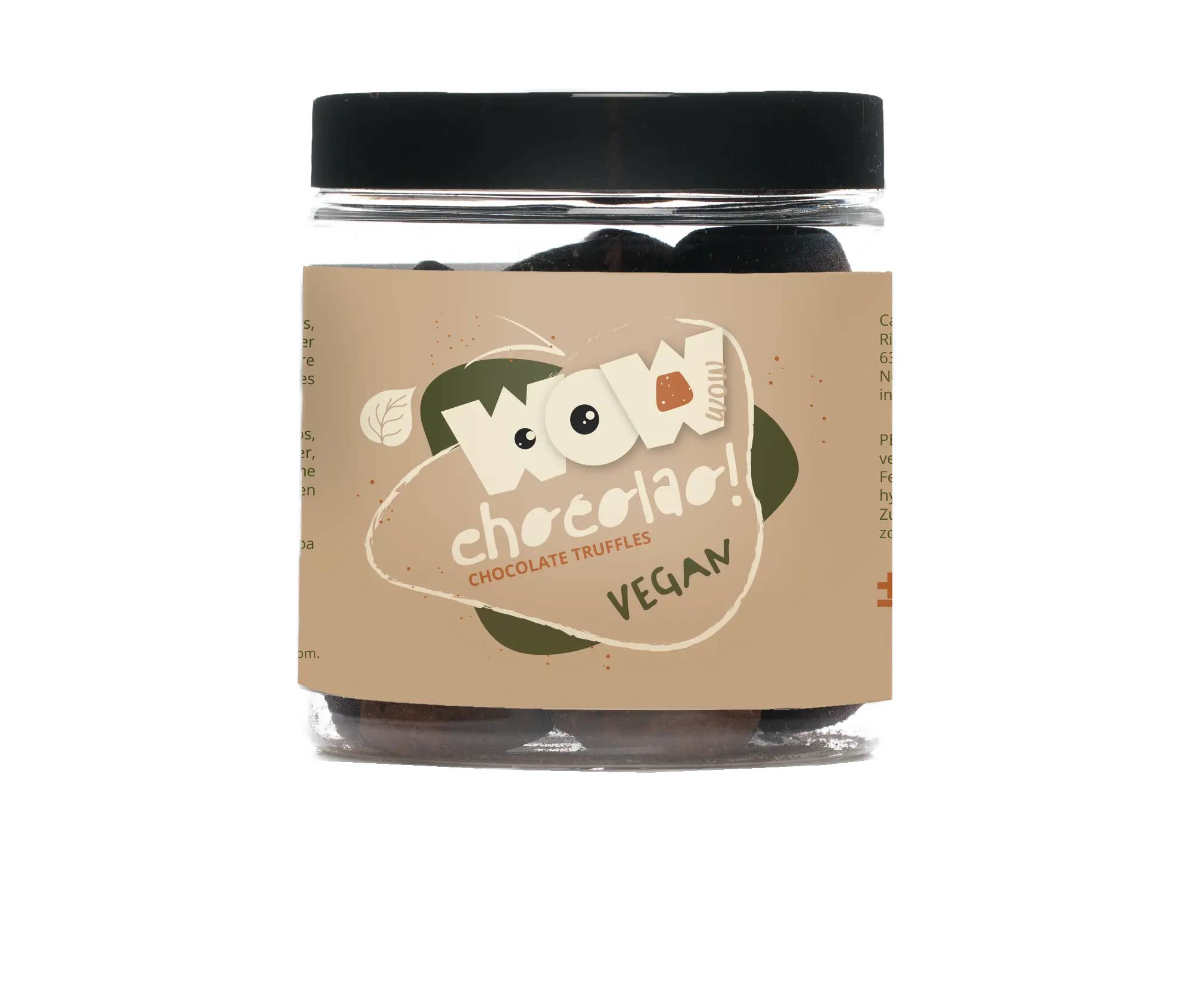 WOW Chocolao! - Wholesale Chocolate Covered Sweets - Vegan Chocolate Truffles - 130g Gifting jar