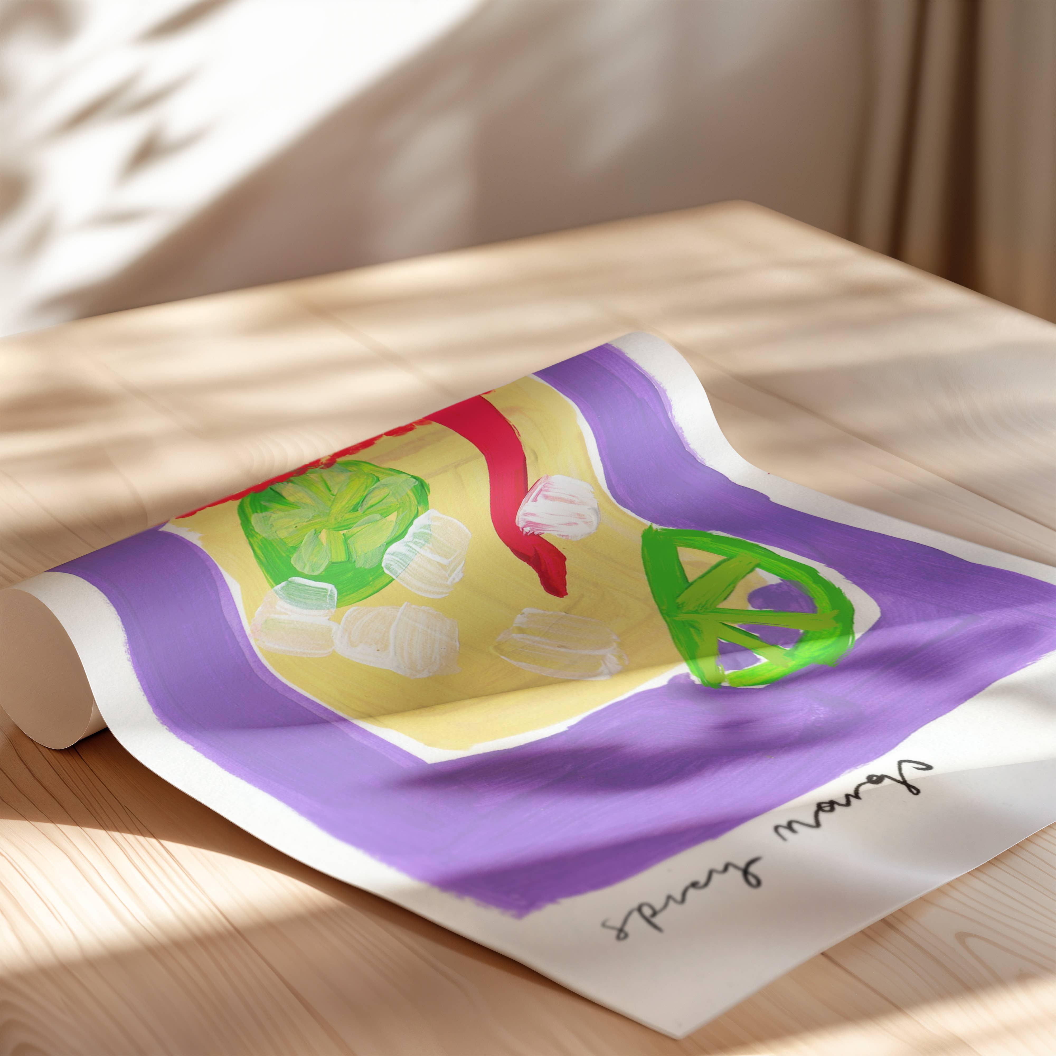 Natalie Cass Art - Wholesale Art Print - Spicy Margs Hand Painted Art Print 1