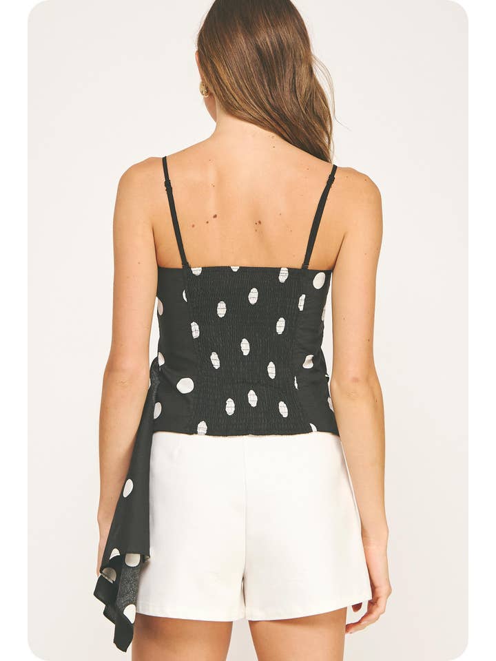 Strut & Bolt - Wholesale Blouse - Women's - Draped Pleat Detail Polka Corset Tube Top9