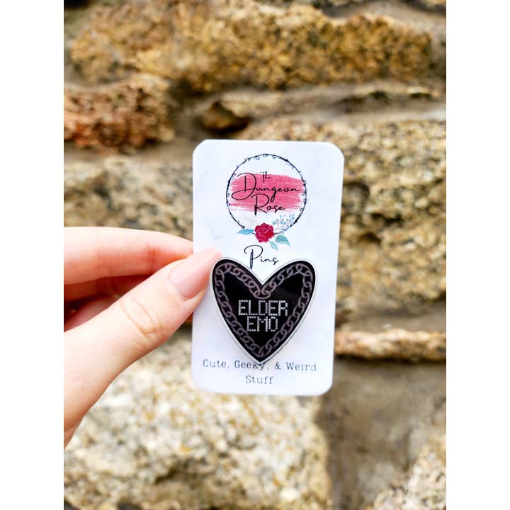 The Dungeon Rose - Wholesale Reversspeld/knoop - Elder Emo Pin, Elder Emo Art, Elder Emo Kids, Emo-accessoires3