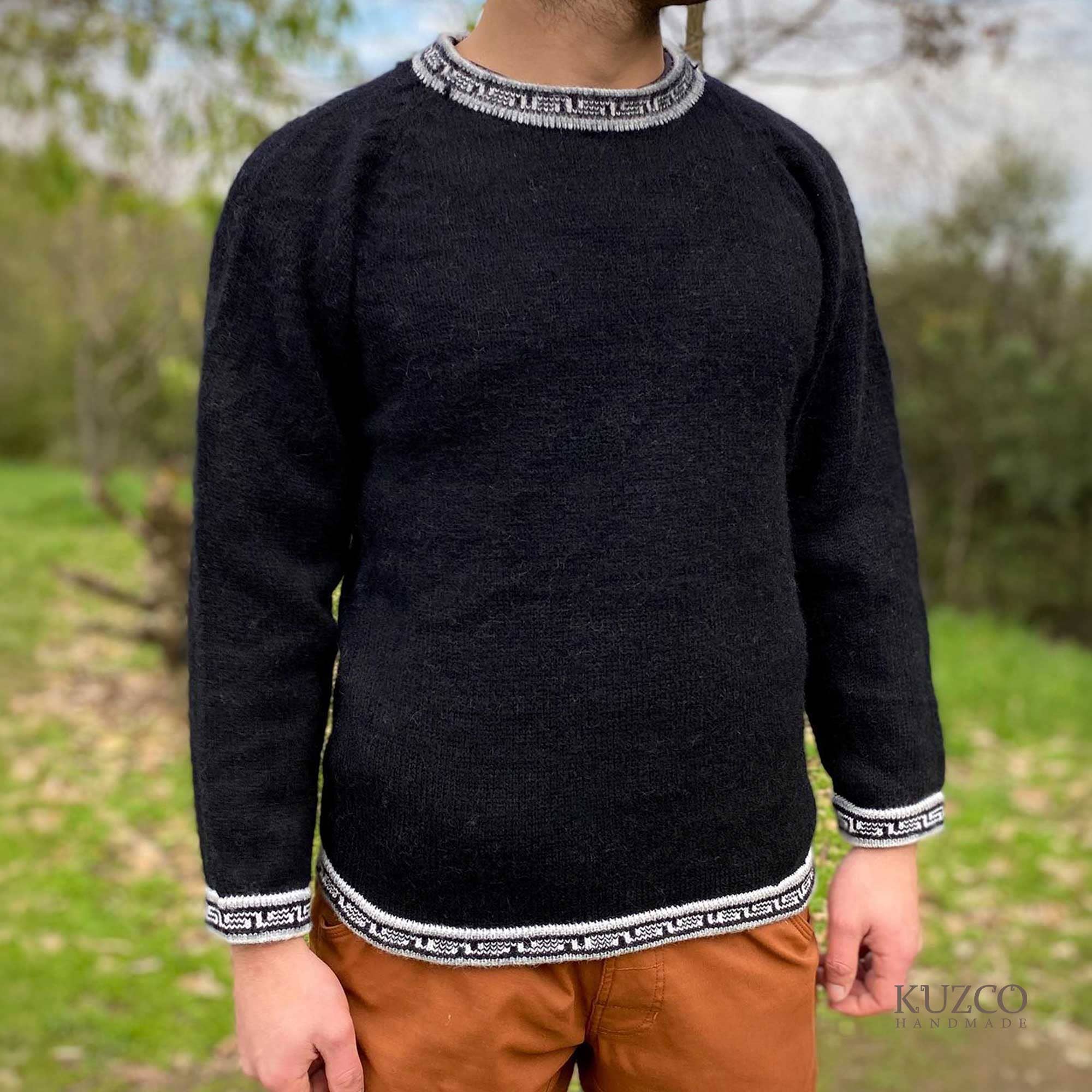 KuzcoHandmade - Wholesale Knit Sweater - Men's - Men's Alpaca Wool Pullover Sweater – Warm and Comfortable1