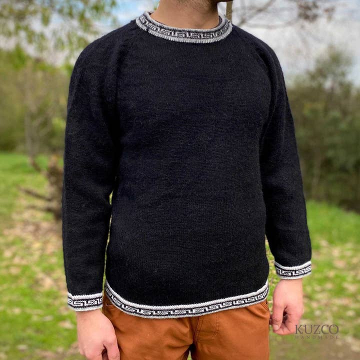 KuzcoHandmade - Wholesale Knit Sweater - Men's - Men's Alpaca Wool Pullover Sweater – Warm and Comfortable1