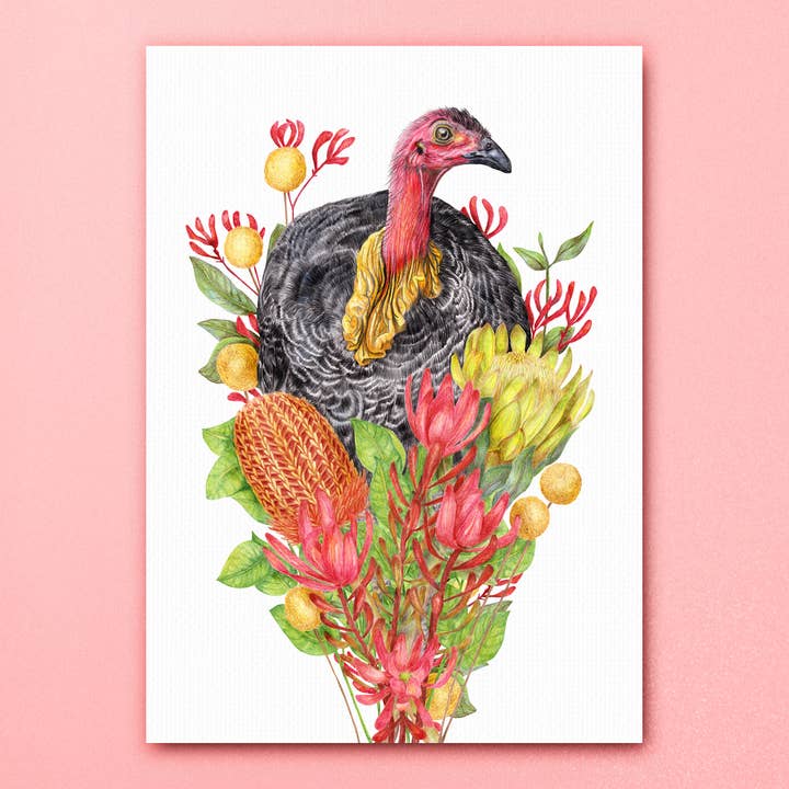 Kayla Reay Design - Wholesale Art print - Australian Brush Turkey Art Print1