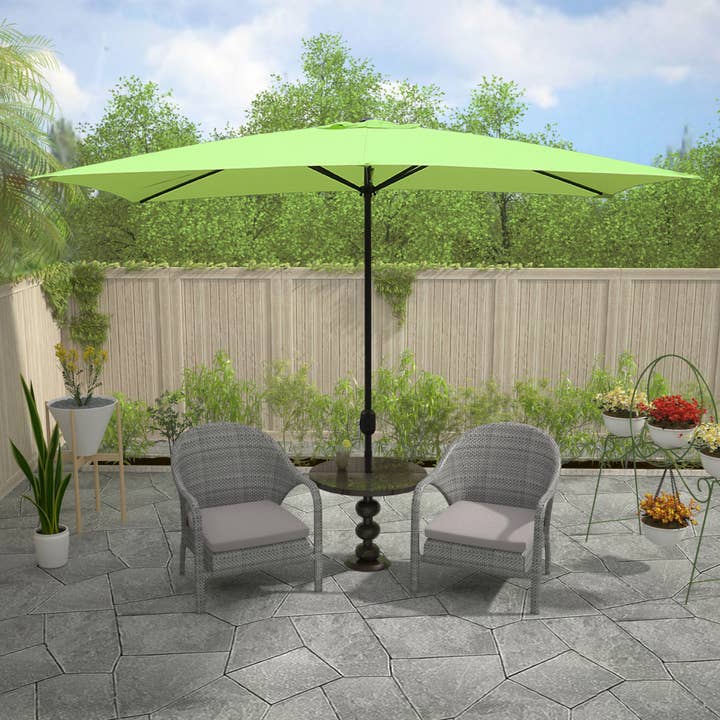 Abble - Wholesale Patio Umbrella - 10X6.5FT Rectangular Patio Umbrella with Crank1
