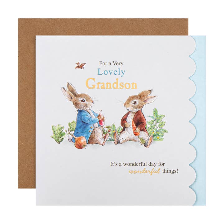 Birthday Card for Grandson - Peter Rabbit Design for wholesale by Hallmark