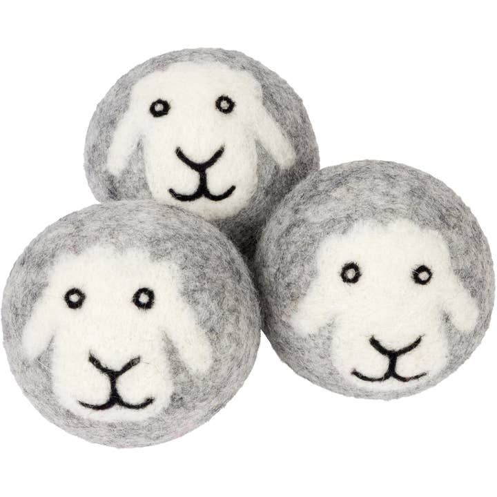 Mama Moon Boutique LLC – Großhandel Trocknerbälle – Handgefilzte Trocknerbälle „Smiling Sheep“, 15 Kugeln7