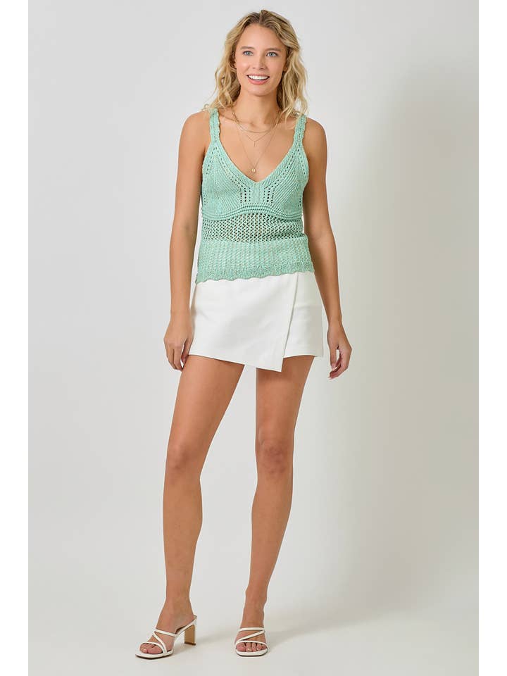 Mystree - Vente Caraco – femme - 61099 Débardeur Tricot Style Crochet26