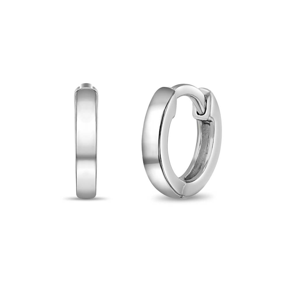 In Season Jewelry – wholesale Huggie earrings – Classic Hoop Baby / Girls Earrings 7-11mm - Sterling Silver0