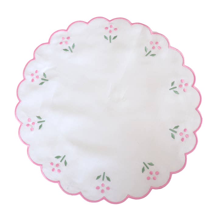 Scalloped Bordstablett ditsy floral (Set med två) för wholesale av Pretty Homestyle