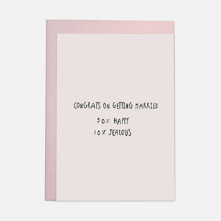 90 percent happy greeting card for wholesale by Kaart Blanche