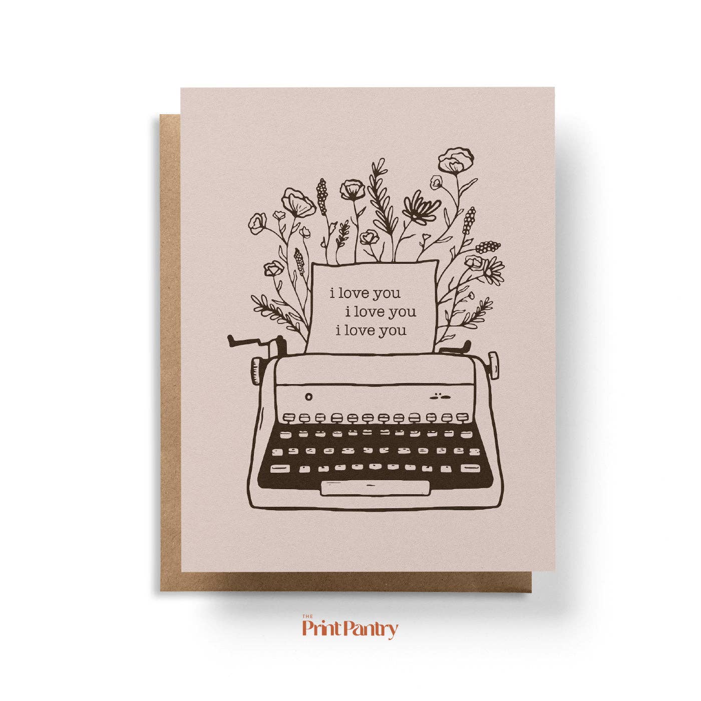 The Print Pantry - Vente Cartes de déclaration d'amour - Carte I Love You