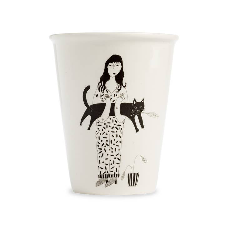 helen b - Wholesale Drinking Glass/Cup - cup black cat