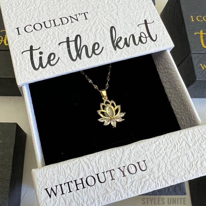 Bridesmaid Proposal Box Knot Bracelet Maid of Honor Gift Box for wholesale by StylesUnite