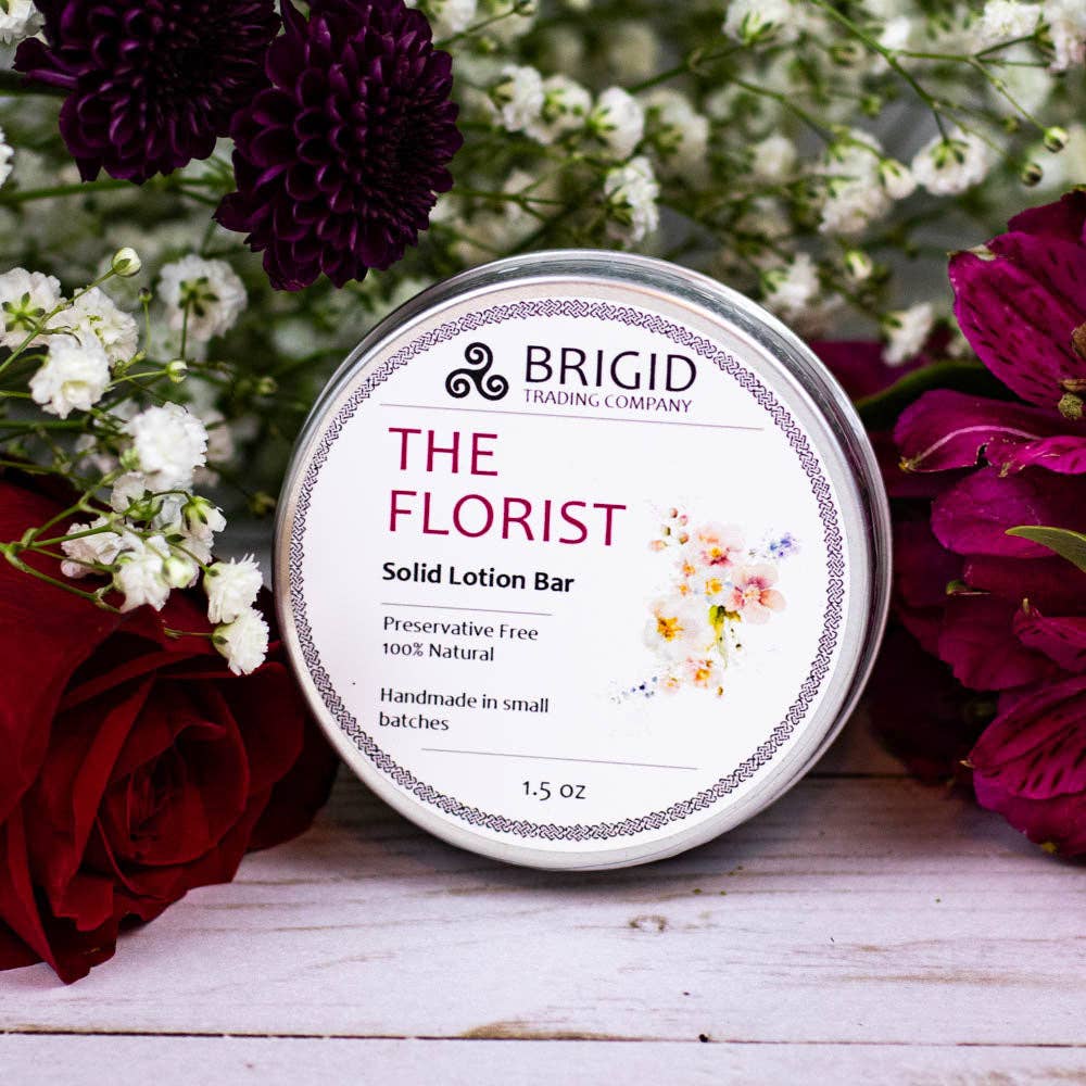Brigid Trading Company - Wholesale Solid Lotion - The Florist Solid Lotion Bar - Jasmine, Ylang Ylang, Helichrysum, and Sandalwood0