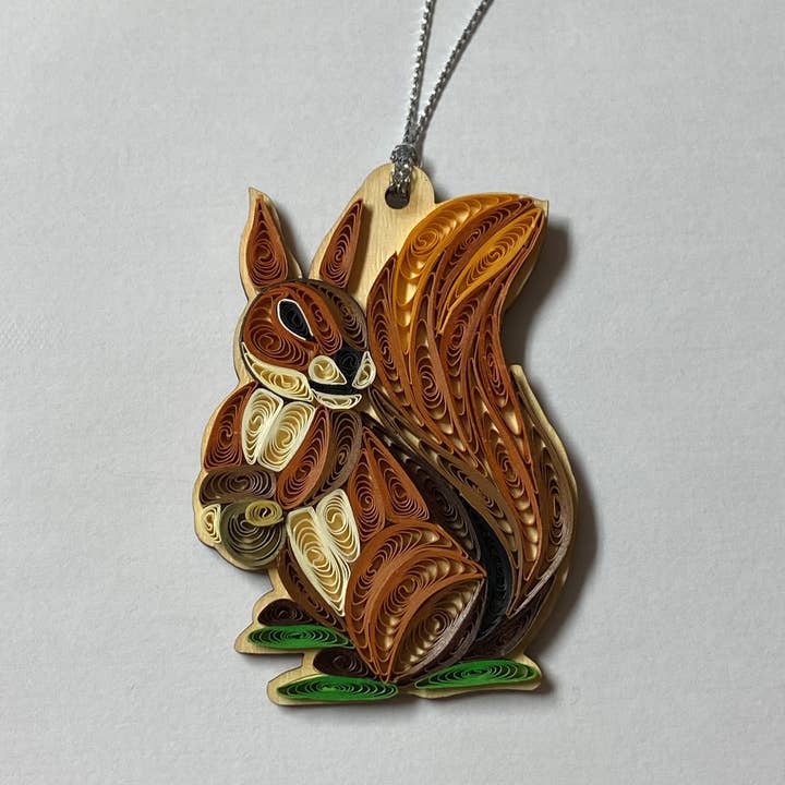 Ornament met quilling eekhoorn voor wholesale door Poppin Cards and Gifts