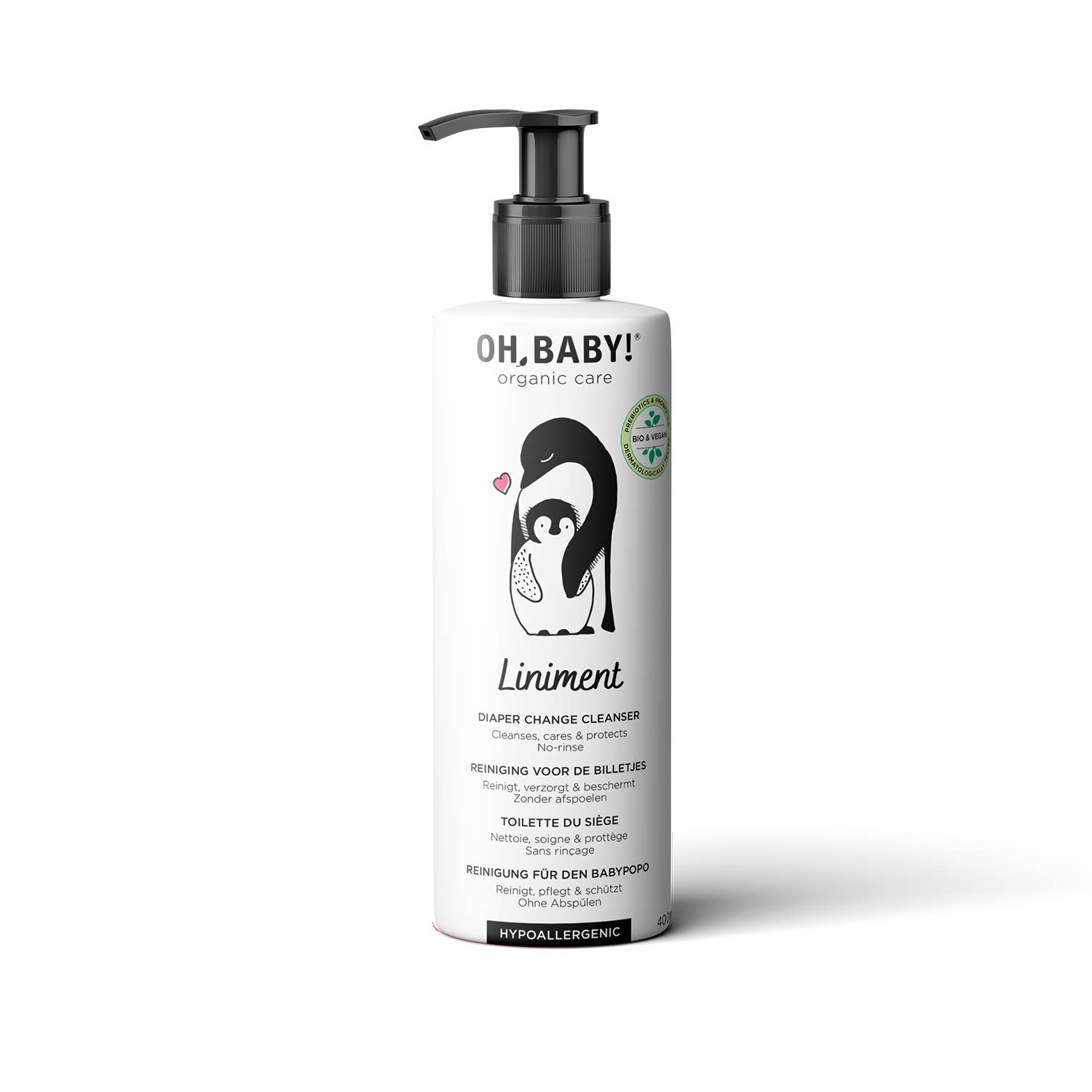 Oh, Baby! Organic Care - Wholesale Diaper Cream - Oh, Baby! Diaper change cleanser 400ml I 2in1