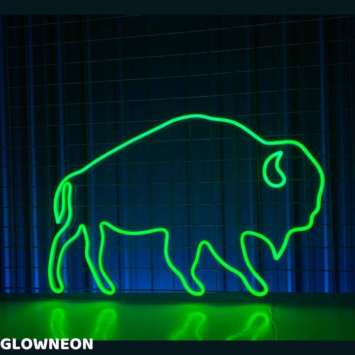 Bull Neon Sign, Bull Bison Led Sign, Rodeo Bull Man Cave Art for wholesale by Glow Neon