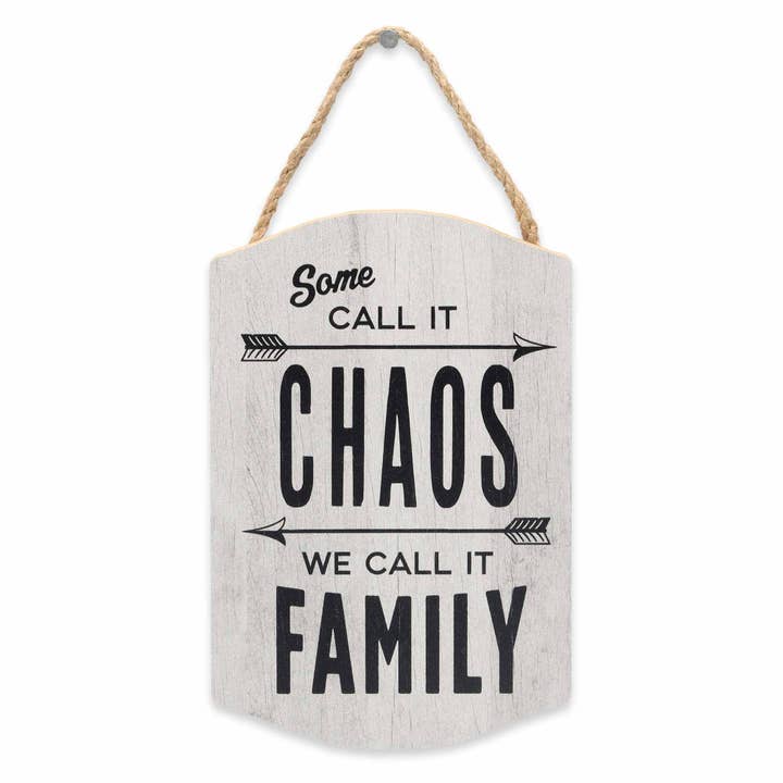 Some Call it Chaos We Call it Family Hanging Wood Wall Decor for wholesale by Open Road Brands, LLC
