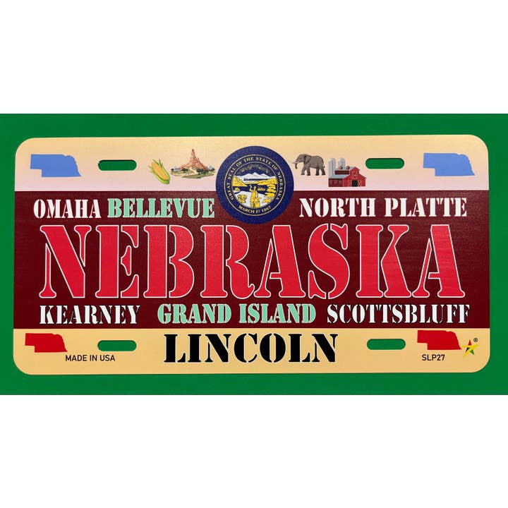 "Nebraska"-NE Aluminiumsnummerplader Størrelse: 15x30 cm Fremstillet i USA for engroshandel hos 7 Star