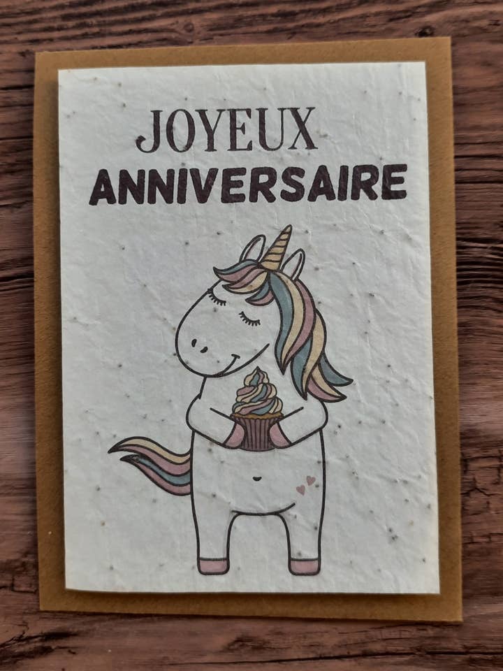 Cartão para plantar - Feliz Aniversário por atacado de Des Mots Qui Fleurissent