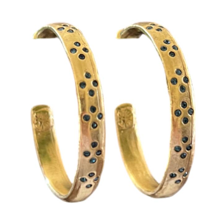 June Blue Rhinestone Hoops for wholesale by sccollection