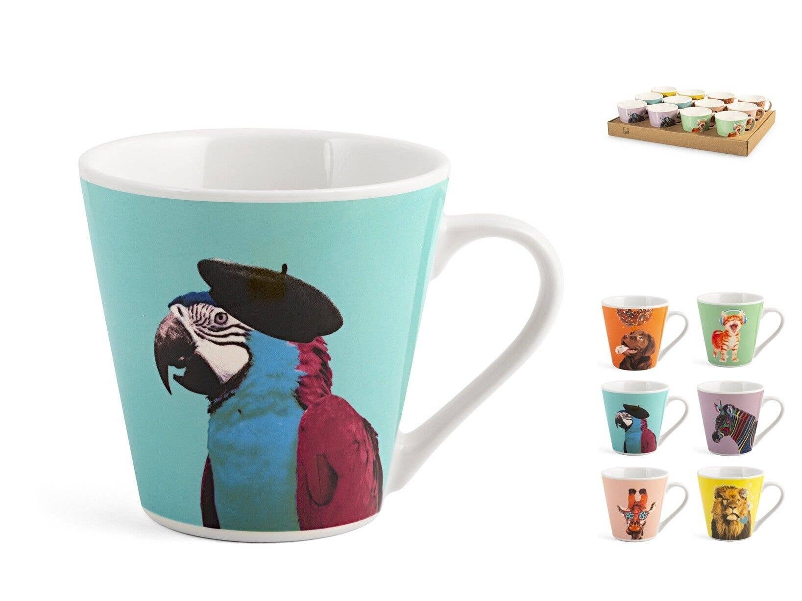 H&H - Wholesale Coffee Mug - Funnyanimals Tea Cup In New Bone China 205cc0