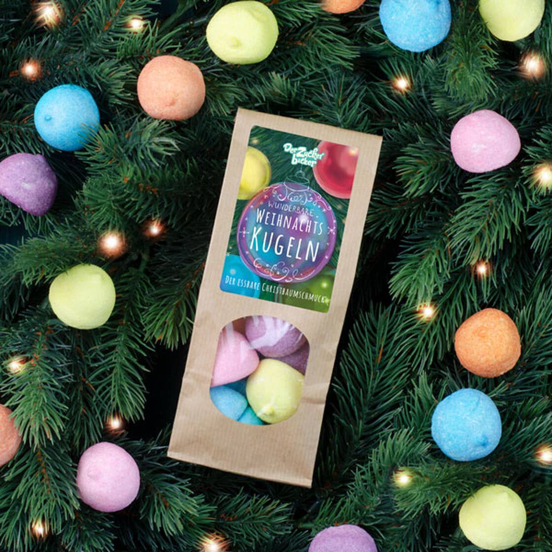 Der Zuckerbäcker - Wholesale Marshmallow - Lucky bag Christmas balls Colourful marshmallows in a mix1