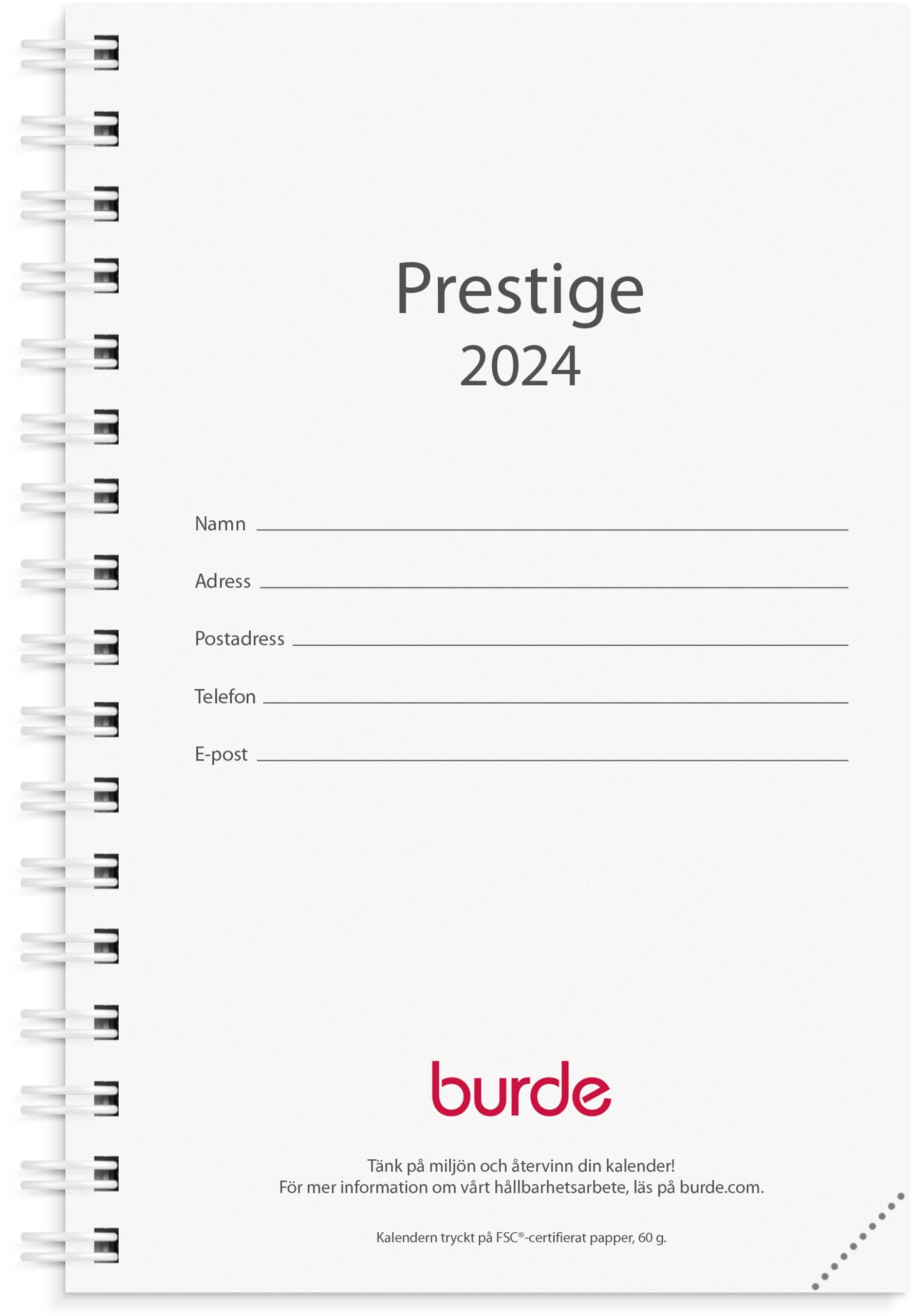 Burde Publishing AB – Calendário por atacado – Calendário 2024 Recarga Prestige0